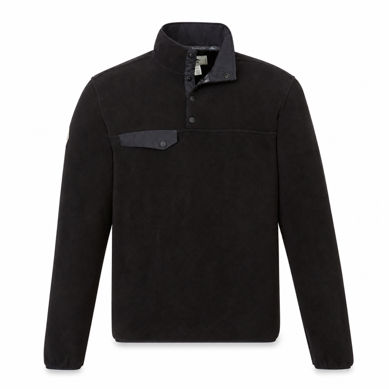 Roots73 WESTVILLE Eco Microfleece Pullover - Men's in Black